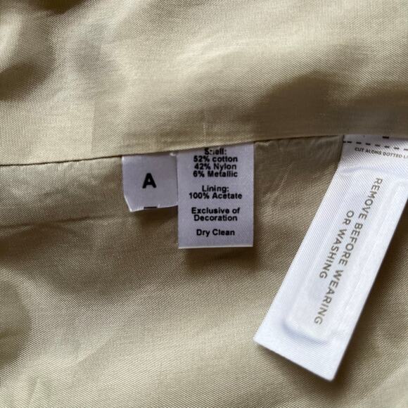 Loft Ruffle Waist Trench Womens Coat Sz S Cottage Boho Romantic Preppy Workwear - Picture 10 of 13